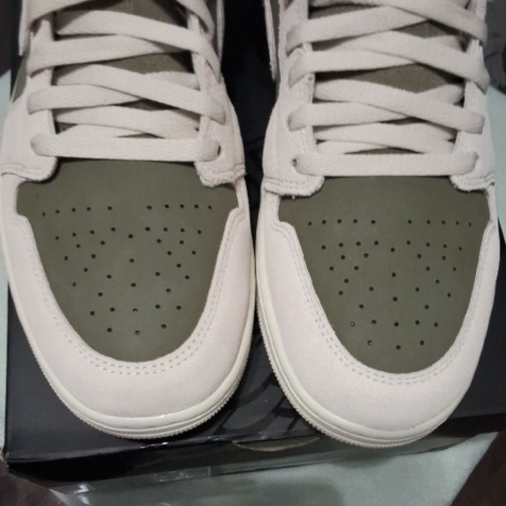 Jordan Olive and Cream Sneakers